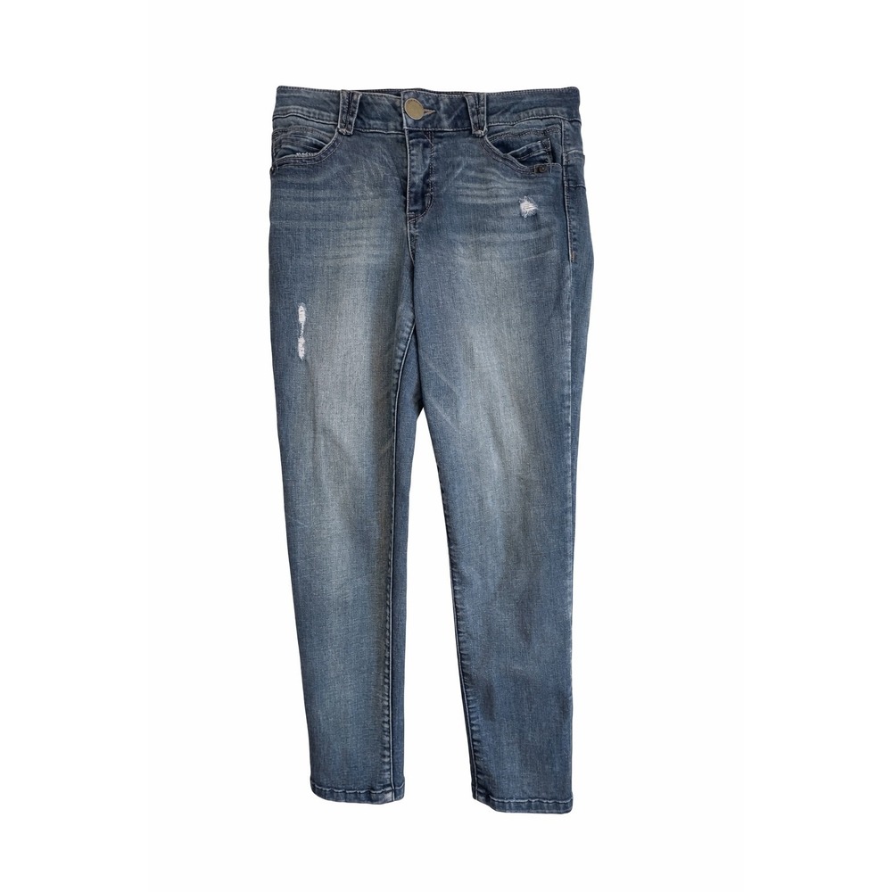 Democracy Ab Solution Skinny Jeans 10 Distressed Crop Stretch